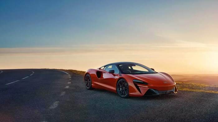 Supercar in motion